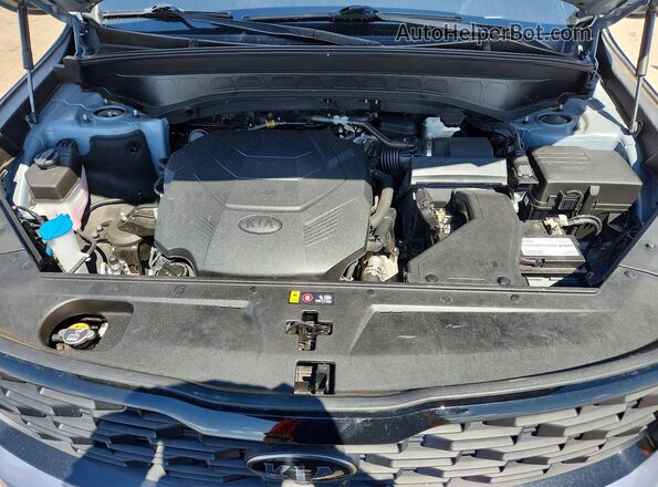5XYP5DHC3MG163490 2021 KIA TELLURIDE Gray Engine compartment view
