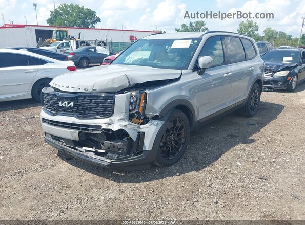 5XYP5DHC3NG230042 2022 KIA TELLURIDE Gray წინა მარცხენა ხედი სამი მეოთხედიდან