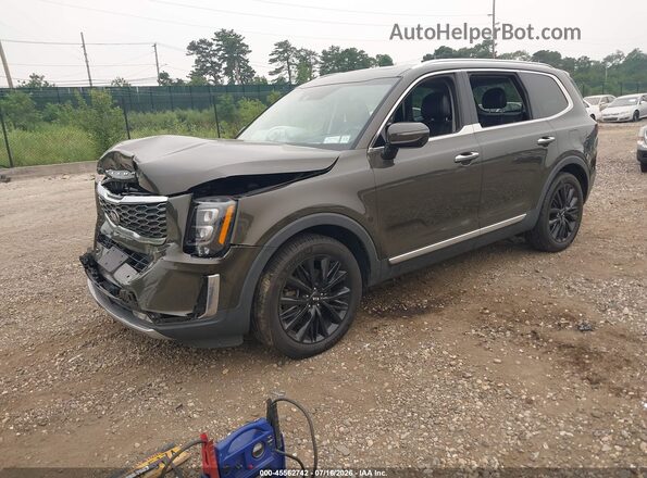 5XYP5DHC4LG002659 2020 KIA TELLURIDE Green Front left