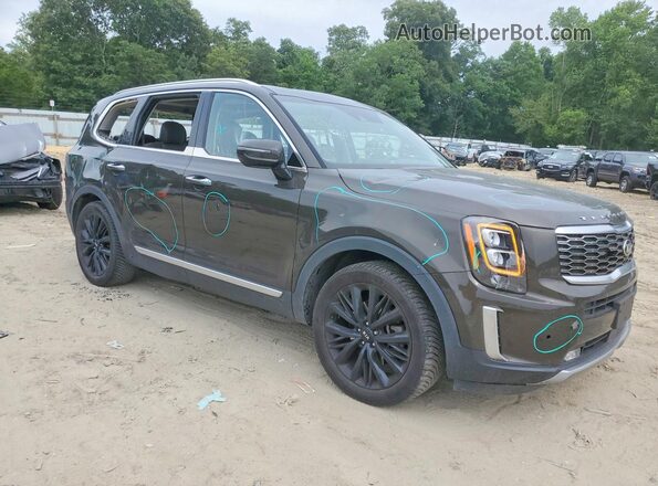5XYP5DHC5LG088032 2020 KIA TELLURIDE Коричневый Передняя правая четверть