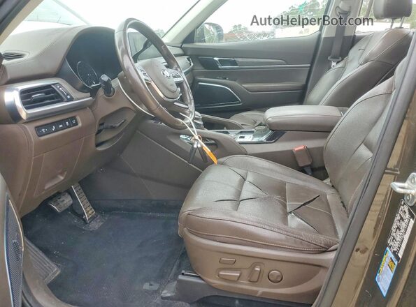 5XYP5DHC5LG088032 2020 KIA TELLURIDE Коричневый Вид салона спереди