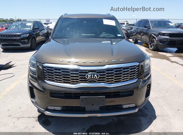 5XYP5DHC7LG062886 2020 KIA TELLURIDE Brown Widok zestawu wskaźników