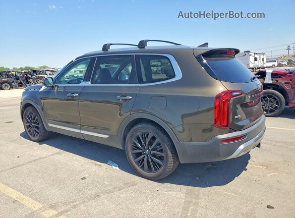 5XYP5DHC7MG128371 2021 KIA TELLURIDE Green Trasero izquierdo