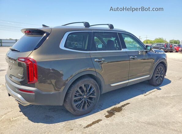 5XYP5DHC7MG128371 2021 KIA TELLURIDE Green Trasero derecho