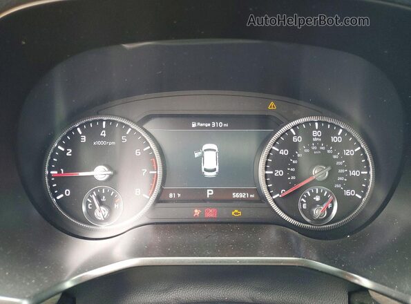 5XYP5DHCXLG072568 2020 KIA TELLURIDE Black Instrument cluster view