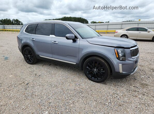 5XYP5DHCXLG073669 2020 KIA TELLURIDE Blue Przód prawy
