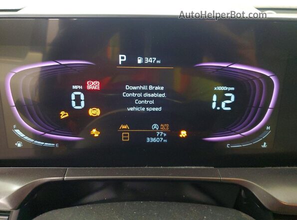 5XYP64GC8PG363798 2023 KIA TELLURIDE White Vista del cuadro de instrumentos