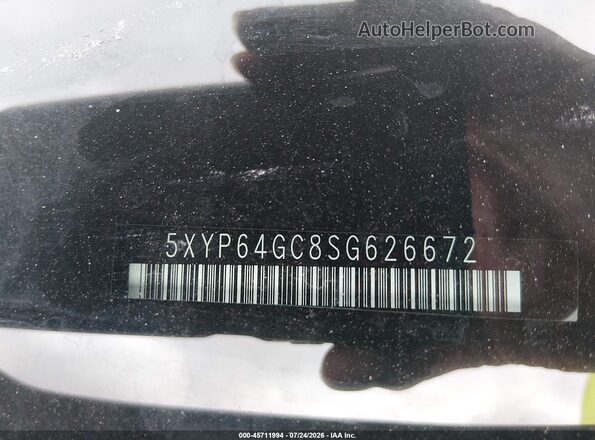 5XYP64GC8SG626672 2025 KIA TELLURIDE White Vista del compartimento del motor