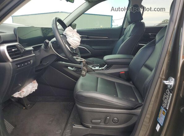 5XYP64GCXSG613373 2025 KIA TELLURIDE Black Widok wnętrza z przodu