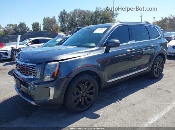 5XYP64HC1LG033168 2020 KIA TELLURIDE Gray Vista tres cuartos delantera izquierda