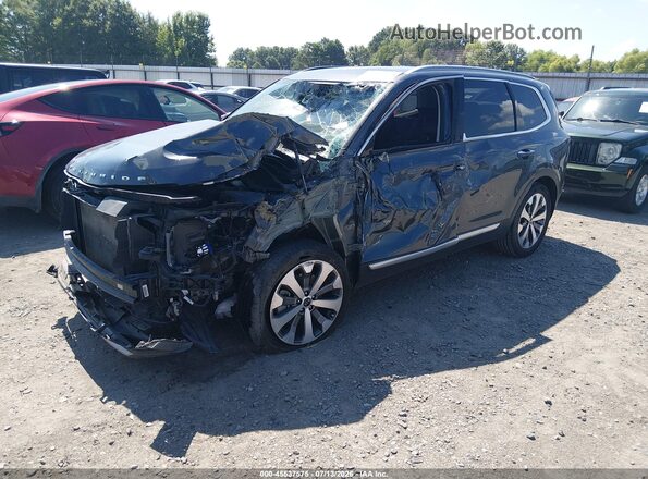 5XYP64HC2LG036094 2020 KIA TELLURIDE Gray Vista tres cuartos delantera izquierda