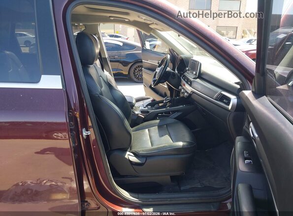 5XYP64HC2LG095324 2020 KIA TELLURIDE Burgundy Vista interior delantera