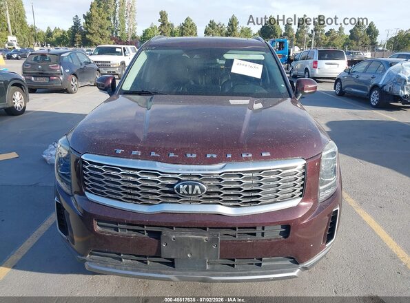 5XYP64HC2LG095324 2020 KIA TELLURIDE Burgundy Vista del cuadro de instrumentos