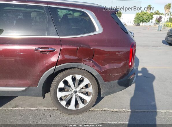 5XYP64HC2LG095324 2020 KIA TELLURIDE Burgundy Vista frontal