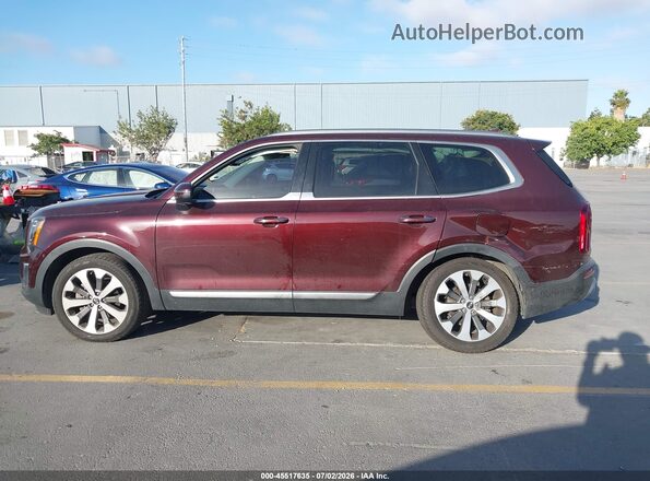 5XYP64HC2LG095324 2020 KIA TELLURIDE Burgundy Vista interior de 360 grados