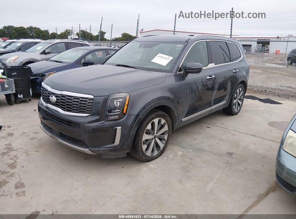 5XYP64HC3LG013732 2020 KIA TELLURIDE Gray Vista tres cuartos delantera izquierda