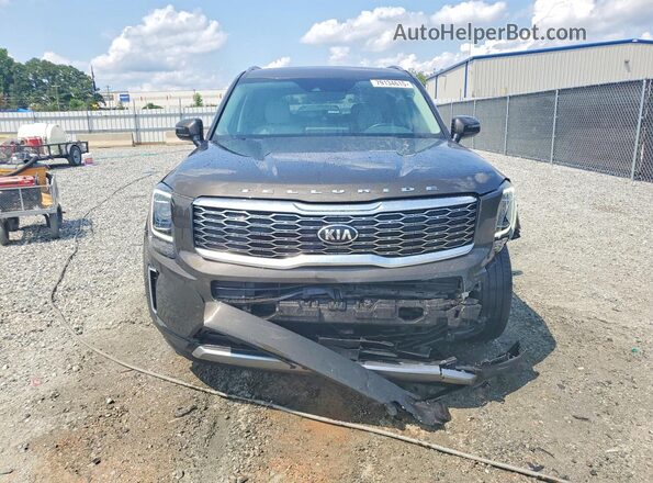 5XYP64HC3MG099142 2021 KIA TELLURIDE Коричневый Вид спереди