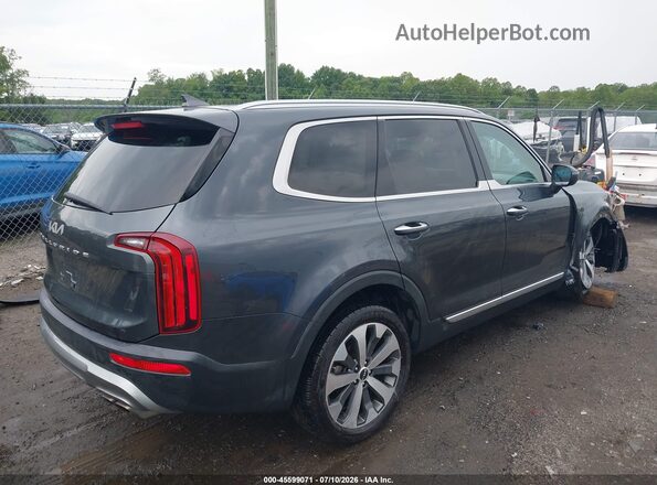 5XYP64HC4NG227325 2022 KIA TELLURIDE Gray Trasero derecho