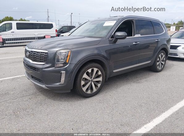 5XYP64HC6LG095780 2020 KIA TELLURIDE Серый Передняя левая четверть