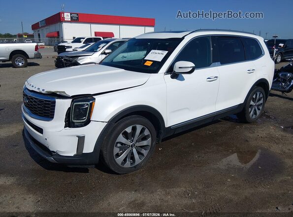 5XYP64HC9LG076012 2020 KIA TELLURIDE White Vista tres cuartos delantera izquierda