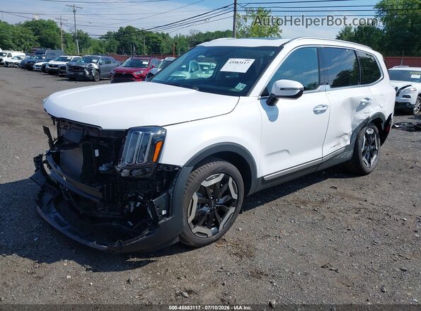 5XYP6DGC0SG640064 2025 KIA TELLURIDE White წინა მარცხენა ხედი სამი მეოთხედიდან