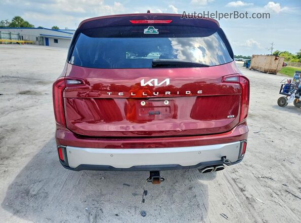 5XYP6DGC3PG398250 2023 KIA TELLURIDE Burgundy Widok z tyłu