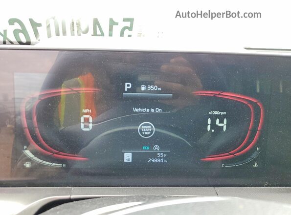 5XYP6DGC5RG504314 2024 KIA TELLURIDE Синий Вид щитка приборов