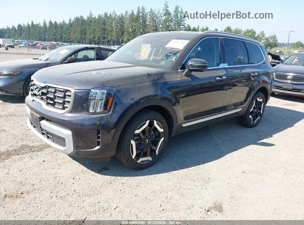 5XYP6DGC6SG696493 2025 KIA TELLURIDE Dark Blue Առջևի ձախ երեք քառորդ տեսարան