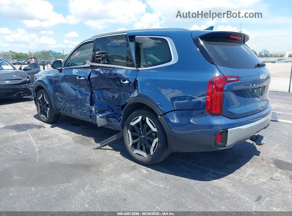 5XYP6DGC8PG392623 2023 KIA TELLURIDE Blue Trasero izquierdo