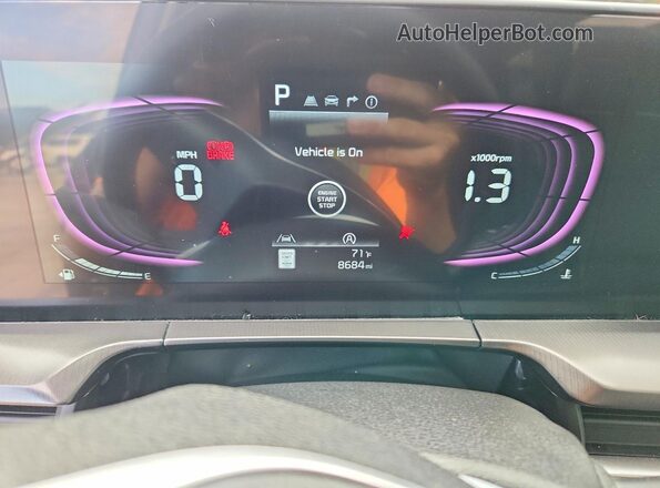 5XYP6DGC9SG656246 2025 KIA TELLURIDE Green Սարքավորումների վահանակի տեսք