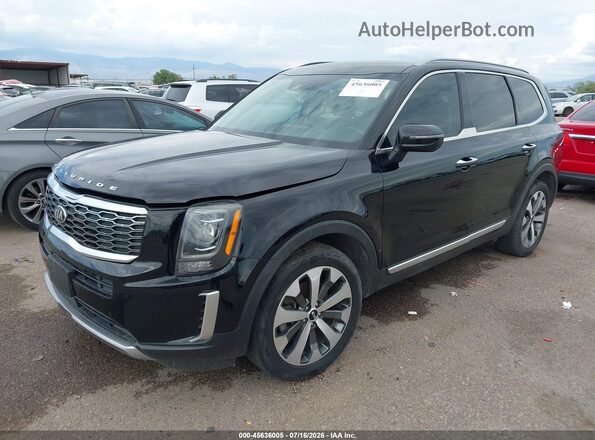 5XYP6DHC1MG097518 2021 KIA TELLURIDE Black Vista tres cuartos delantera izquierda