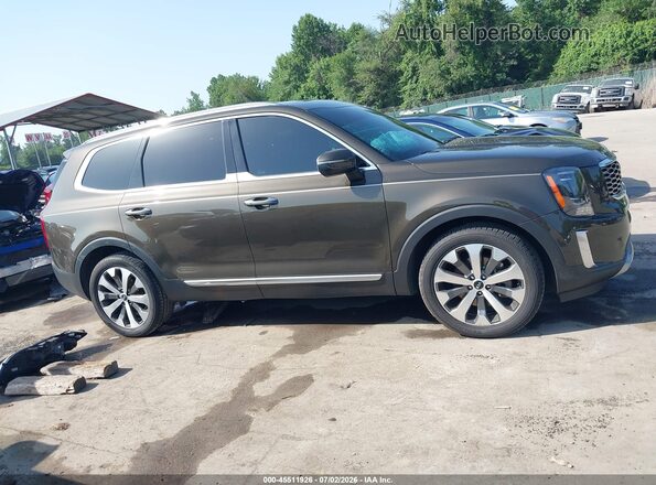 5XYP6DHC2MG152042 2021 KIA TELLURIDE Коричневый Вид задней части салона