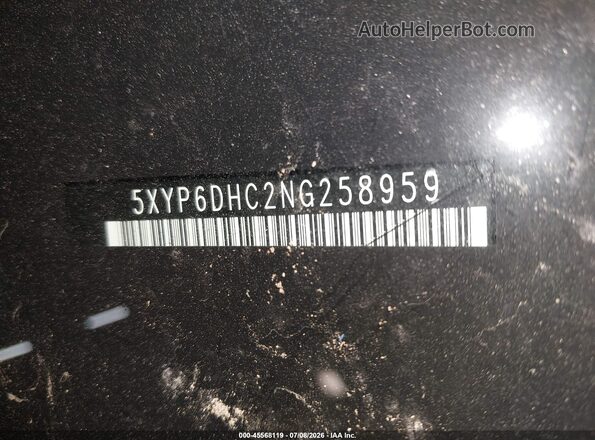 5XYP6DHC2NG258959 2022 KIA TELLURIDE Black Вид підкапотного простору