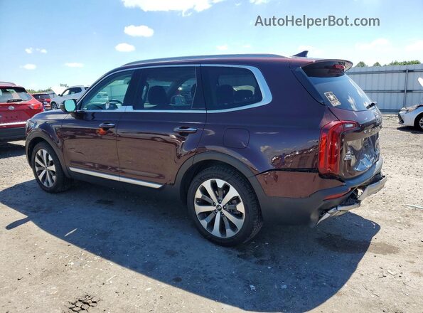 5XYP6DHC9LG006560 2020 KIA TELLURIDE Burgundy უკანა მარცხენა