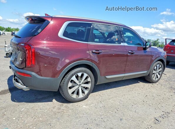 5XYP6DHC9LG006560 2020 KIA TELLURIDE Burgundy უკანა მარჯვენა