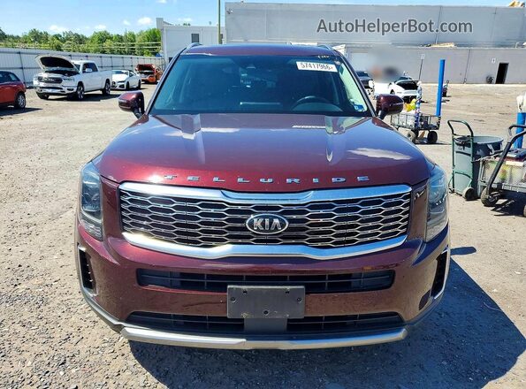 5XYP6DHC9LG006560 2020 KIA TELLURIDE Burgundy წინა ხედი