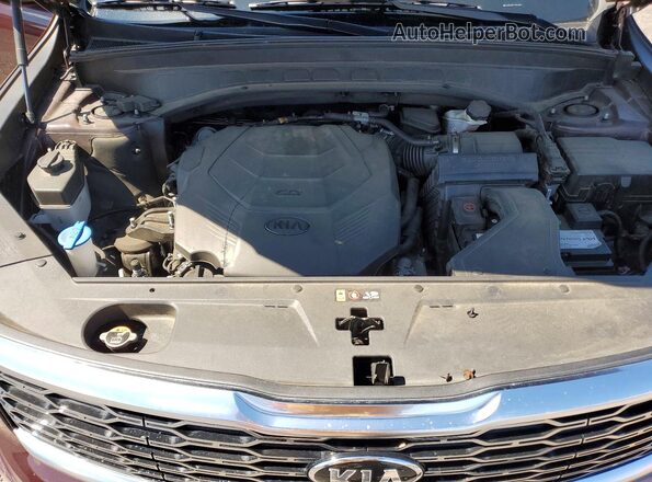 5XYP6DHC9LG006560 2020 KIA TELLURIDE Burgundy ძრავის განყოფილების ხედი