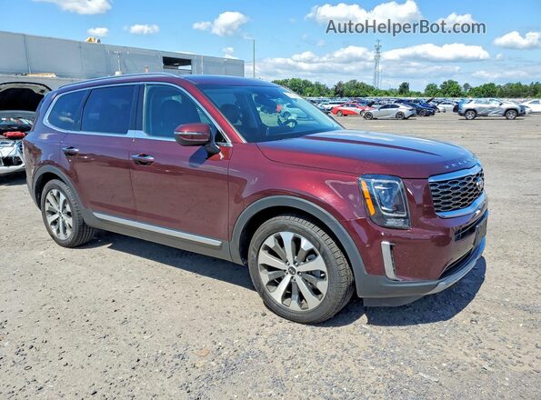 5XYP6DHC9LG006560 2020 KIA TELLURIDE Burgundy წინა მარჯვენა