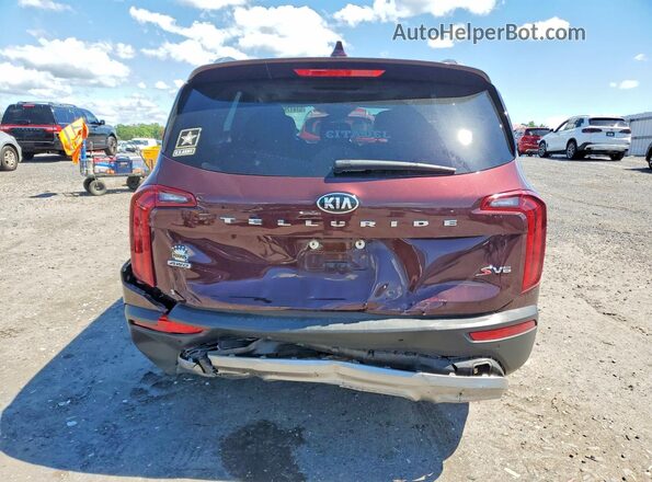 5XYP6DHC9LG006560 2020 KIA TELLURIDE Burgundy უკანა ხედი
