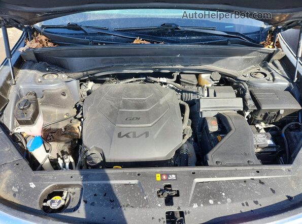 5XYP6DHC9NG229278 2022 KIA TELLURIDE Gray Vista del compartimento del motor