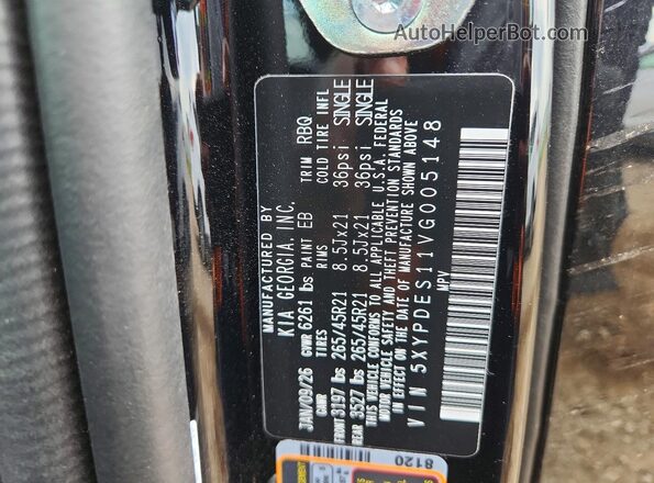 5XYPDES11VG005148 2027 KIA TELLURIDE Черный Панорамный вид салона 360°