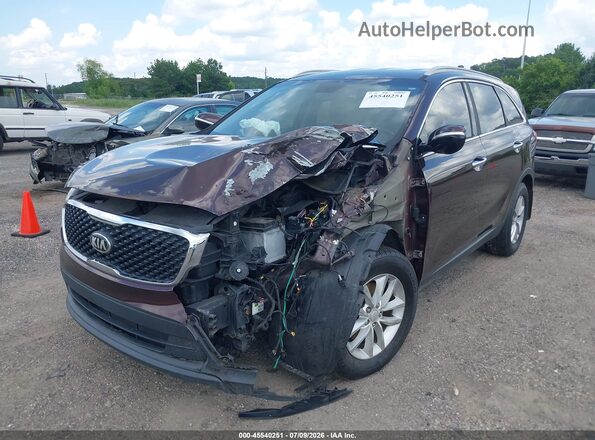 5XYPG4A30GG069799 2016 KIA SORENTO Maroon Widok z przodu