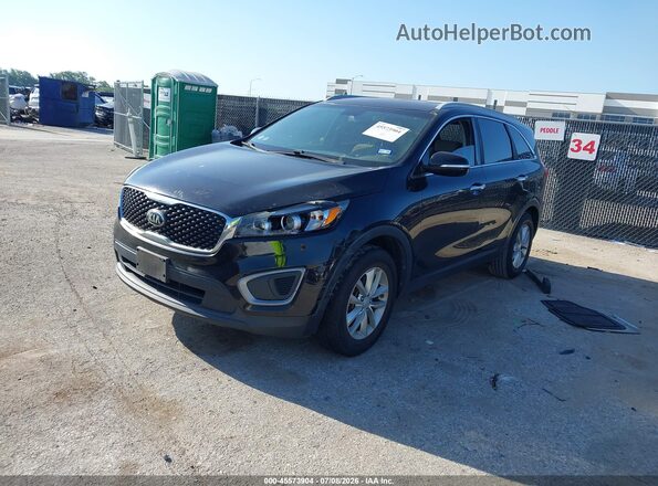 5XYPG4A32GG100812 2016 KIA SORENTO Black Առջևի ձախ երեք քառորդ տեսարան