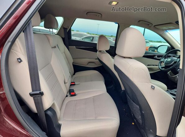 5XYPG4A32LG673736 2020 KIA SORENTO Бордовый Вид задней части салона