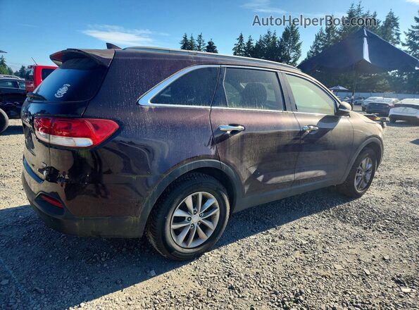 5XYPG4A34GG012148 2016 KIA SORENTO Бордовый Задняя правая четверть