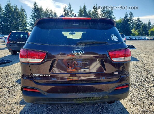 5XYPG4A34GG012148 2016 KIA SORENTO Бордовый Вид сзади
