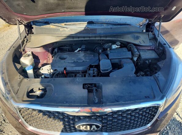5XYPG4A34GG012148 2016 KIA SORENTO Бордовый Вид подкапотного пространства