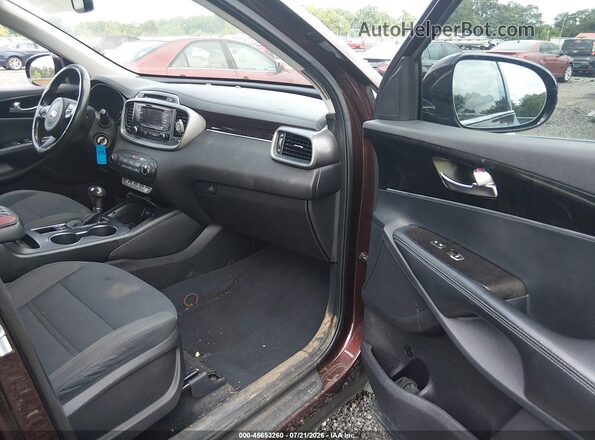 5XYPG4A39GG009553 2016 KIA SORENTO Бордовый Вид салона спереди