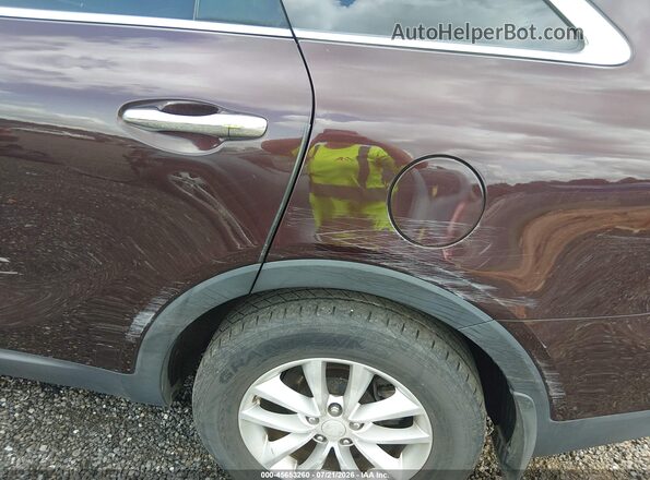 5XYPG4A39GG009553 2016 KIA SORENTO Бордовый Вид спереди