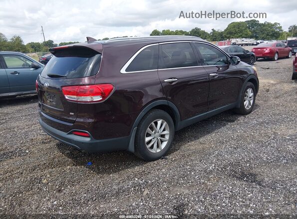 5XYPG4A39GG009553 2016 KIA SORENTO Бордовый Задняя правая четверть